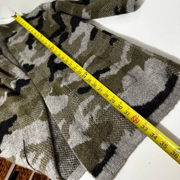 Anthropologie cottagecore Gray and Brown Camouflage Cardigan - Picture 6 of 6